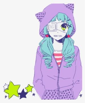Anime, Eye Patch, And Girl Image - Anime Girl With Eye Patch Render