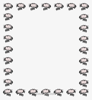 Counting Sheep Border Royalty Free Vector Clip Art - Sheep Border