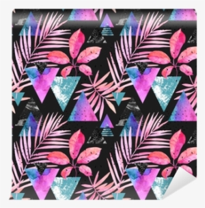 Watercolor Exotic Leaves, Grunge Textures, Doodles - Watercolor Painting