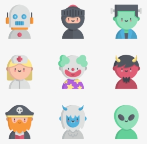 Halloween Costume Party - Workers Icons