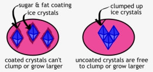 Calorie-rich Protective Coatings Of Sugar And Fat Molecules - Ice Crystals Ice Cream