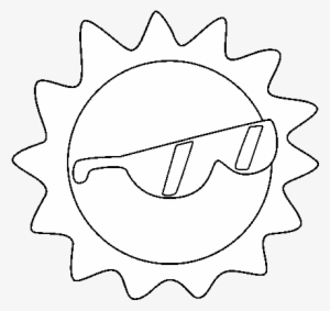 Dibujo De Sol Con Gafas Para Colorear - Reparación Icon