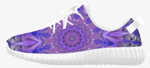 Abstract Plum Ice Crystal Palace Lattice Lace Grus - Sneakers