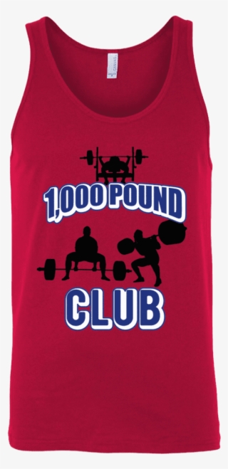T Shirts Red / X Small 1,000 Pound Club Tank Top - T-shirt