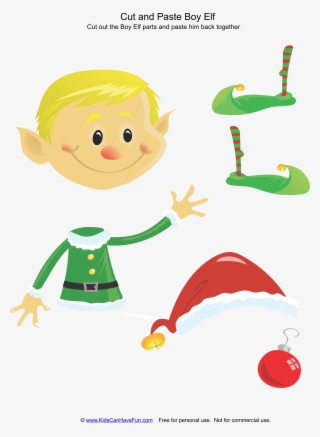 Cut And Paste - Christmas Elf Cut And Paste