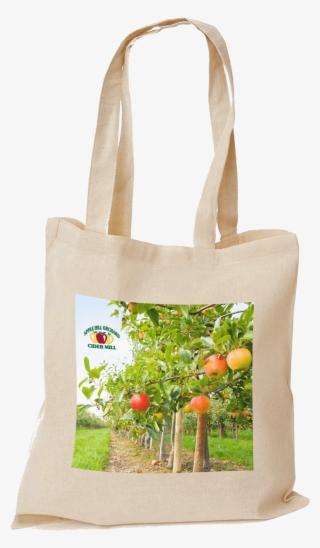 Natural Photo Cotton Printed Tote Bags 5oz - Apple Orchard