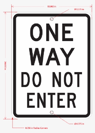 One Way Sign - 607x800 PNG Download - PNGkit