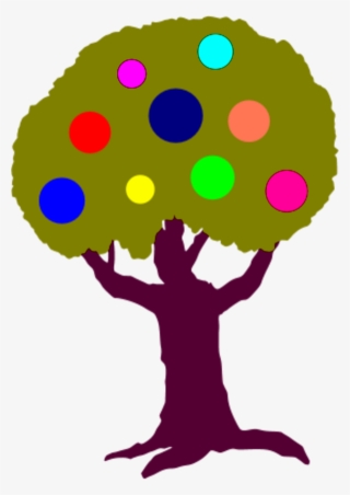 Tree With Colorful Circles Fruit - Fruit Of The Holy Spirit