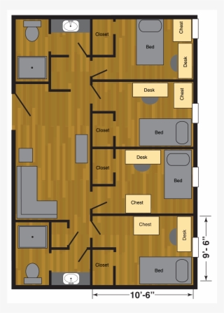2 Bedroom Talkington - Vanderbilt University Dorm Floor Plans