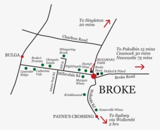 Broke Fordwich, Hunter Valley Map - Diagram