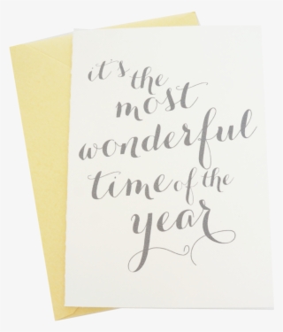 Most Wonderful Time Christmas Christmas Holiday Card - Construction Paper