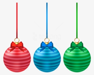 Free Png Striped Christmas Ball Set Png - Christmas Ornament