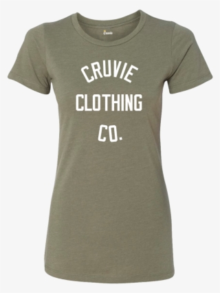 Cruvie Womens Tshirt Militarygreen Wht Ccc