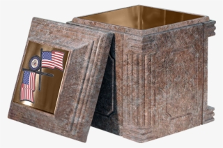 Elite Rose Granite Bronze Honors Cremation Urn Vault - Plywood