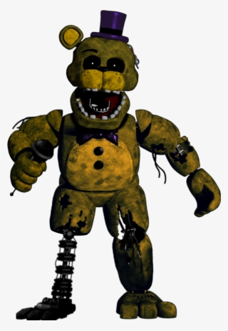 Editwithered Fredbear - Fnaf Withered Freddy Full Body - 1190x1730 PNG ...