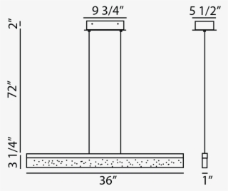 Alcon Lighting 12159-br Barra Small 36 Inch Bronze - Diagram