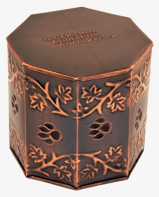 Metal Basic Urn With Antique Copper Finish - Box