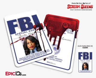 Special Agent 'scream Queens' Cosplay Id Badge - Event