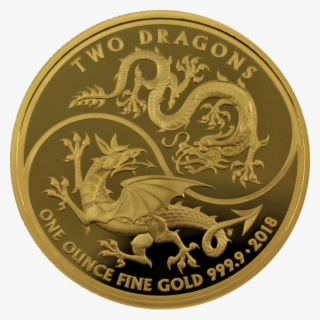 1 Ounce Gold Coin Two Dragons 2018