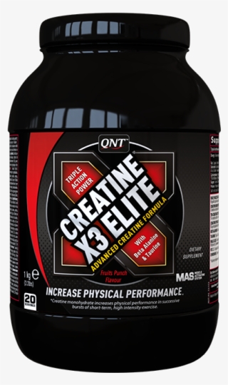 Qnt Direct Creatine X3 Elite Fruit Punch 1 Kg - Bodybuilding Supplement