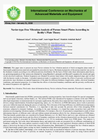 Navier Type Free Vibration Analysis Of Porous Smart
