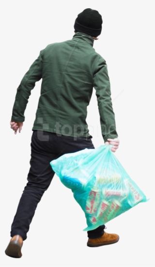 Free Png Trash Bag Png Images Transparent - Person With Trash Png
