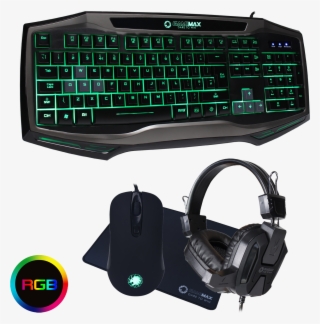 Gamemax Raptor Keyboard Mouse Headset Mouse Mat Kit