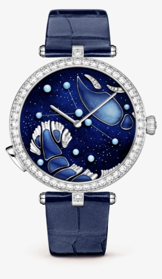 Lady Arpels Zodiac Lumineux Cancer Watch,pearly Alligator,