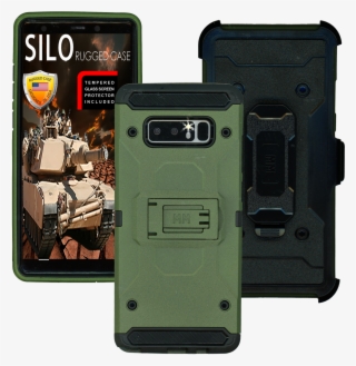 Samsung Galaxy Note 8 Mm Silo Rugged Case Army Green - Smartphone