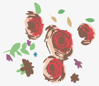 Vector Flower Design 2305, Vector Art Flower, Textile - Garden Roses