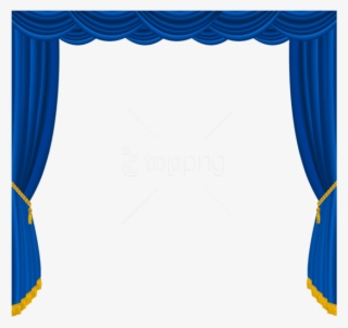 Free Png Download Transparent Blue Curtains Decor Clipart - Blue Stage Curtains Png