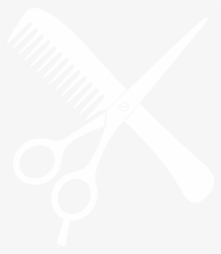 Barbershop - White Scissors Comb Png