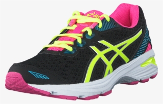 Asics Gt 1000 5 Gs Black/safety Yellow/pink Glow 57107-00 - Womens Latest Asics Volleyball Shoes