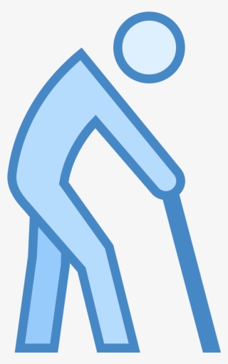 Elderly Person Icon - Icon Old Person Transparent Blue