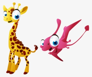 Giraffe Lion Cartoon Clip Art - Fazendo A Nossa Festa Girafa