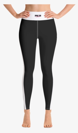 Pwm Signature Gym Leggings Black With White Stripe