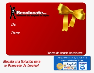 Tarjeta De Regalo Recolocate 2017 Navidad - Paypal