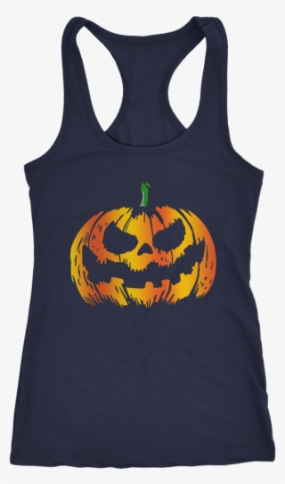 Disstressed Pumpkin Face Horror T-shirt - Shirt