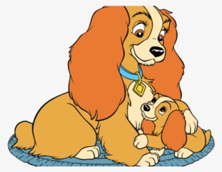 Puppy Clipart Lady And The Tramp - Mother Dog And Puppy Clipart