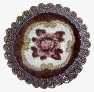 Gorgeous Victorian Small Round Tapestry Rose Doily