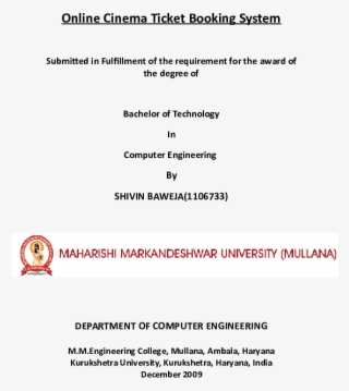 Doc - Maharishi Markandeshwar University, Mullana