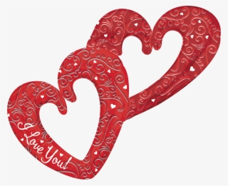 Multi Balloon Love Interlocking Hearts 53" P70