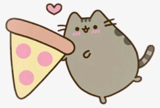 #freetoedit #pusheen #cat #pizza #love #food - Happy Valentines Day Pizza
