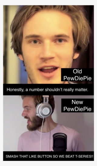 Old Pewdiepie New Pewdiepie Png Old Pewdiepie - Pewdiepie Old New