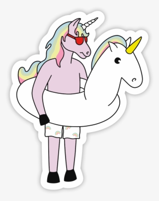 Unicorn Float Sticker