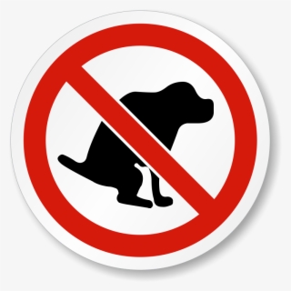No Dog Poop Symbol Label - No Dog Poop Sign
