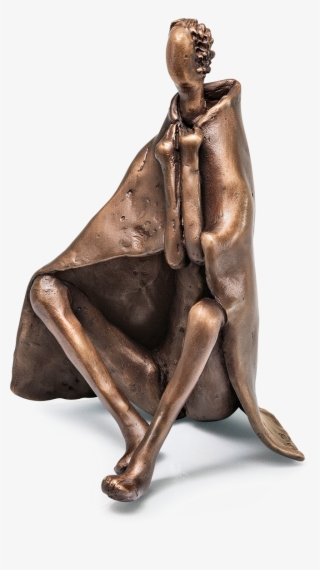 Nach Dem Bade Sitzend - Bronze Sculpture