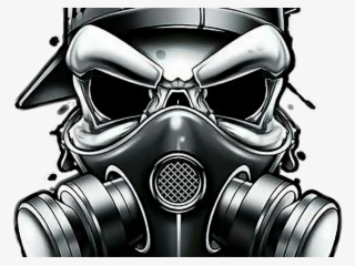 Skull Clipart Gangsta - Skull Gas Mask Png