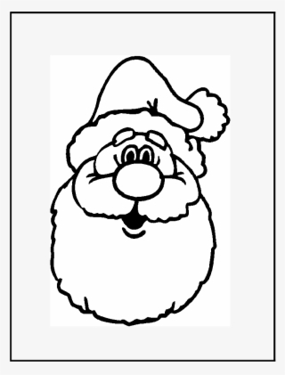 Gallery Santa Head Coloring Page - Father Christmas Picture To Colour