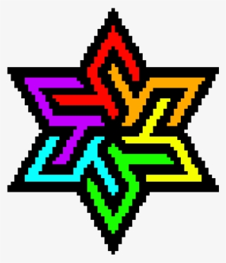 Color Star - Rainbow Star Pixel Art